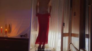 Dress "Adult cinematography: red dress, heels, music, headphones… and PH’s finest BOOM ever."-2