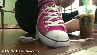 harmony rose femdom Feet In Ankle Socks and Pink Converse, fetish on amateur porn-1