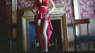 Latexotica 2014   Lilly   Long Red Latex Dress (mp4)-3