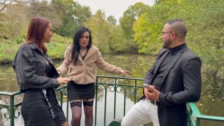 Marinna and Cataleya - Public sex in the park with French women-1