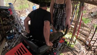 Kimiko Fox36 - he fucked me on the mower until i came and creampied me-3