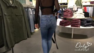 DirtyMindedCPL   Huge Cumshot on H&M Leggings in a Public Changi...-3
