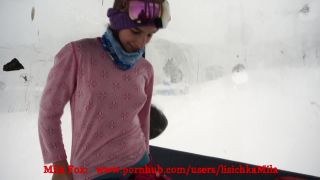 Lisichkamila - Public Anal Sex In Ski Lift. Ass Creampie-9