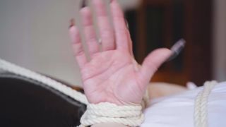 porn video 22 Miss Ellie Mouse – Brunette Tied up With Ropes on a Table Gagged | oil | brunette girls porn bdsm solo video-6