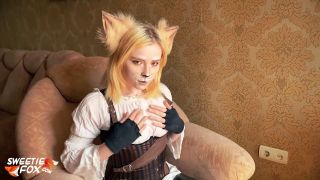 Sweetie Fox - Steampunk Girl Hard Doggy Sex and Blowjob with Oral Creampie - Cosplay 1080P - Butt-0